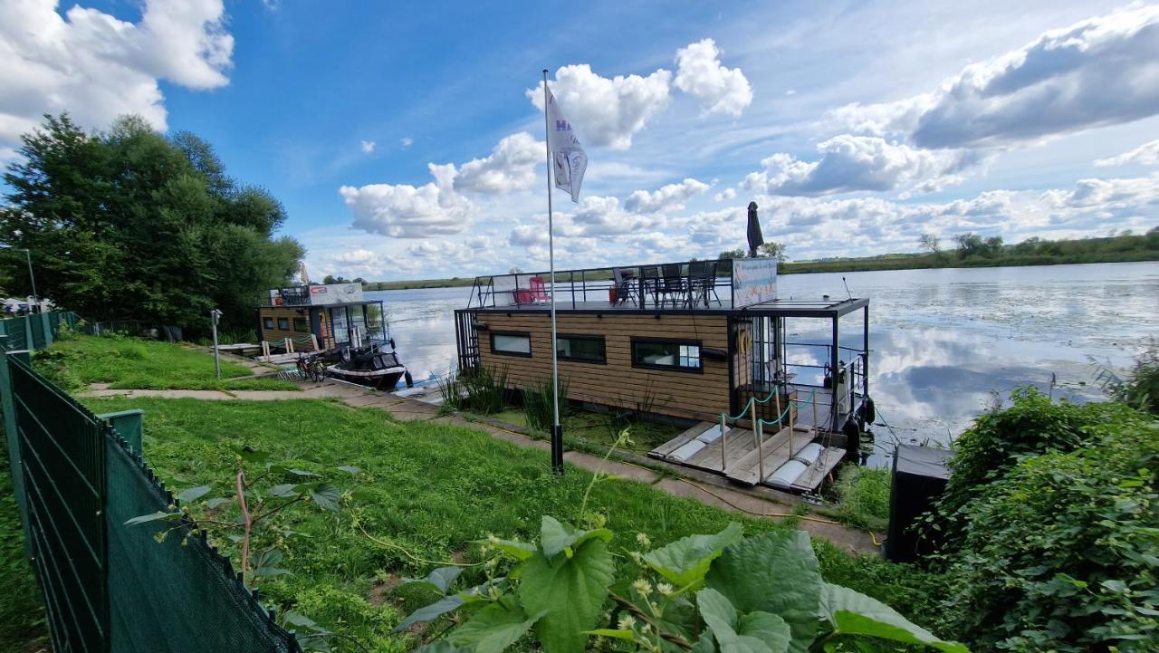 Hotel Hausboote Unteres Odertal Hausboot Kranich Schwedt/Oder Exterior foto